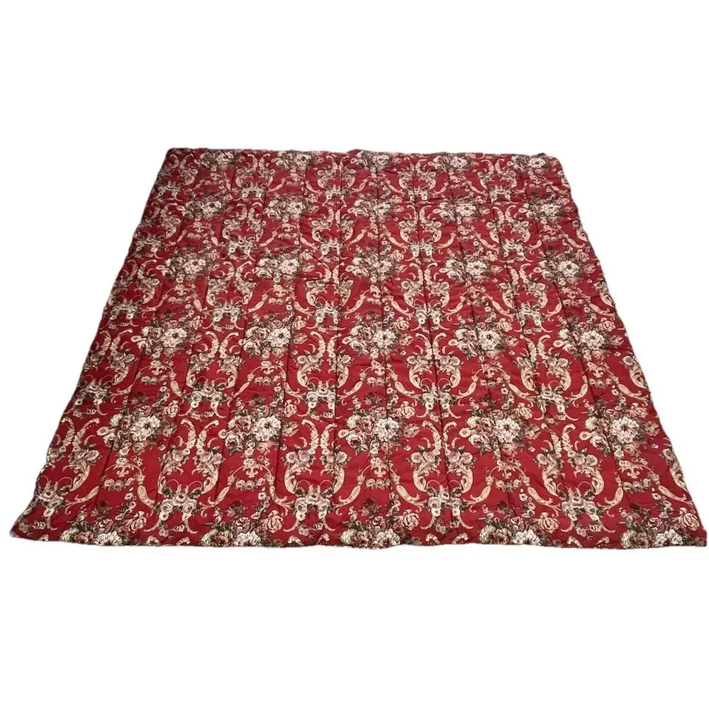 Vintage RALPH LAUREN red floral Marseilles Comforter FULL/QUEEN